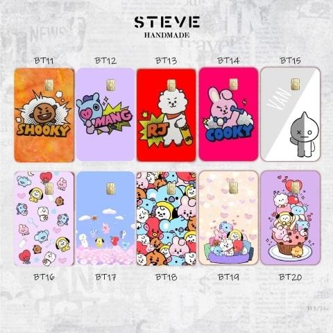 Flazz Gen 2 Emoney Brizzi Tapcash Custom BTS21 Cartoon 11-20 Edition Custom Kartu UV Print I Kartu E