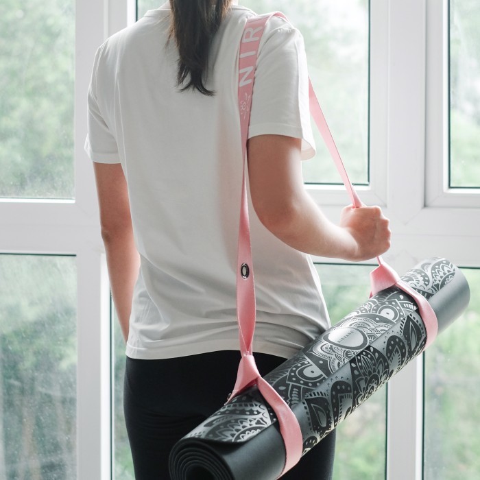 Nirvana Yoga Mat Sling Bag Tali Strap Untuk Matras - PINK