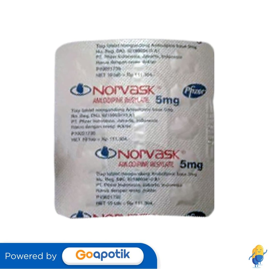Norvask 5 Mg Blister 10 Tablet
