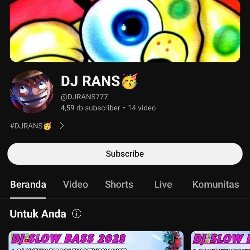Channel Youtube 4500 subscriber (bukan suntikan)