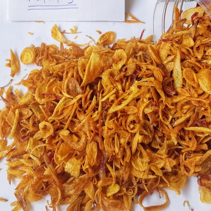 

Bawang Goreng Brebes Murni Tanpa Tepung / Toples 1 Liter / Tanpa - Brebes