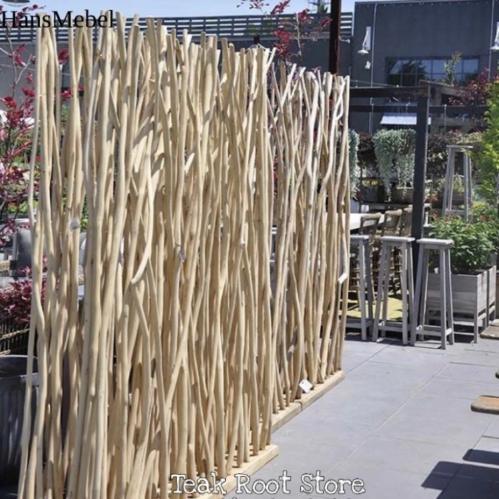 PARTISI ATAU SEKAT RUANGAN RANTING KAYU JATI HARGA PROMO Murah Terlaris maniss