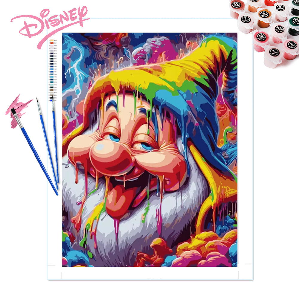

Disney Oil Painting By Numbers Snow White And The Seven Dwarfs Drawing By Numbers Cartoon Acrylic Paint Handpainted Gift