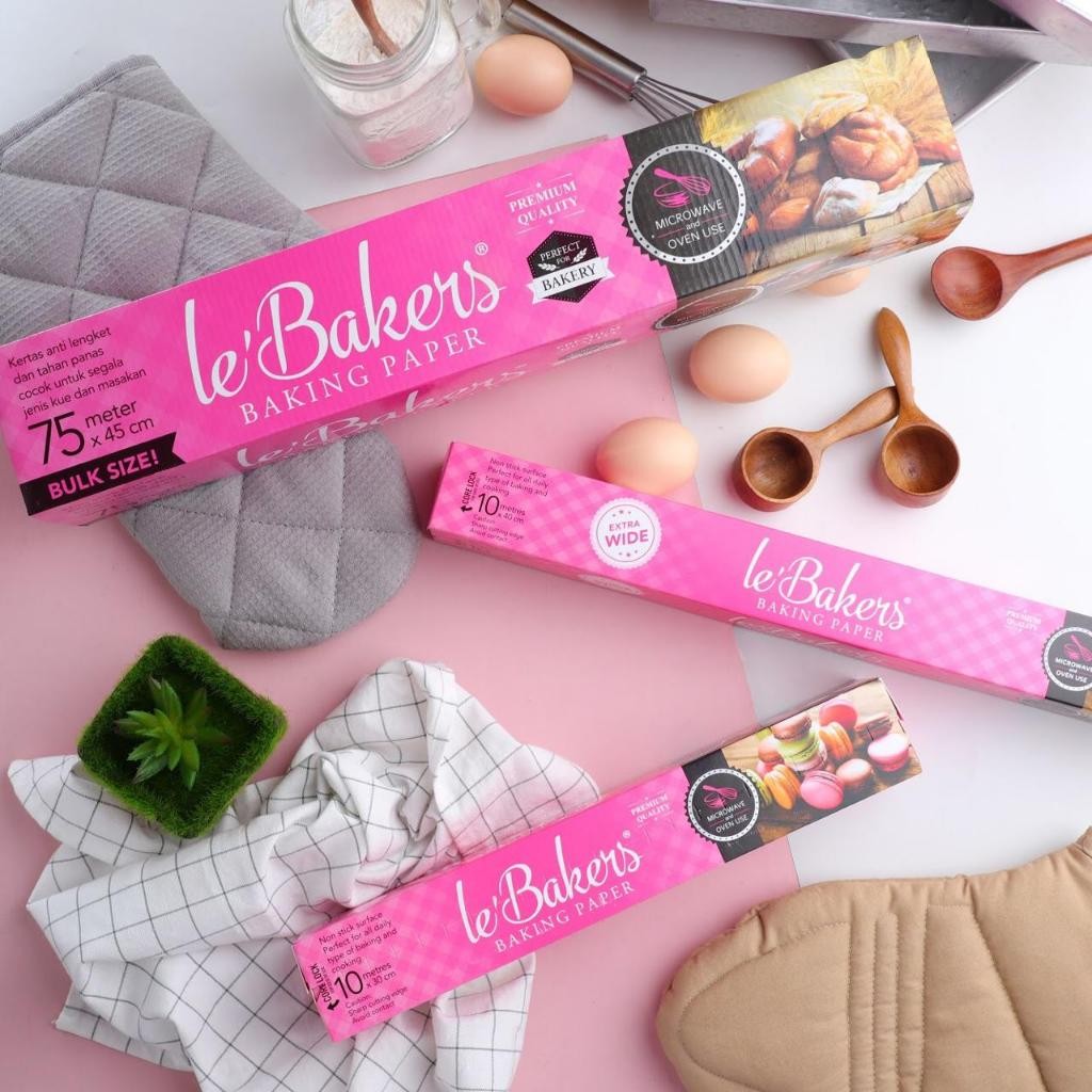 

LE BAKERS BAKING PAPER KERTAS ALAS PANGGANG 45cm x 75m BULK SIZE