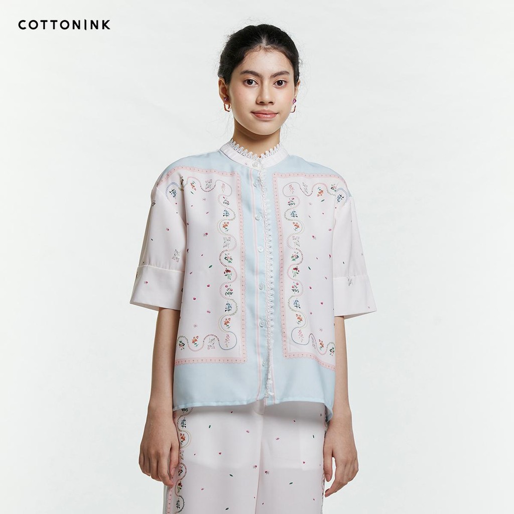 COTTONINK - Atasan Kemeja Wanita Blush Duba #RayaCollection2025 - M