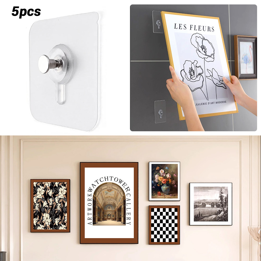 

5/10/20pcs Self adhesive Punch Free Wall Hook for Hanging Pictures and Frames for Home Decor Organization Hardware accessories