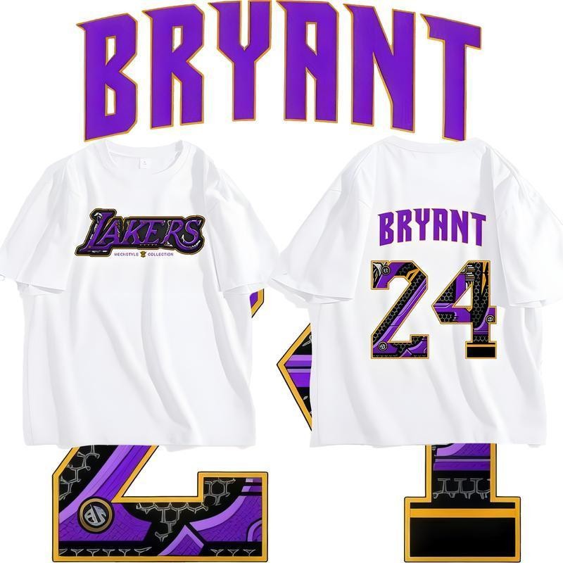 Kemeja T-Shirt Kobe Bryant Lakers Pria Lengan Pendek CVC katun 200g (Walang regalong ibibigay) Dapat