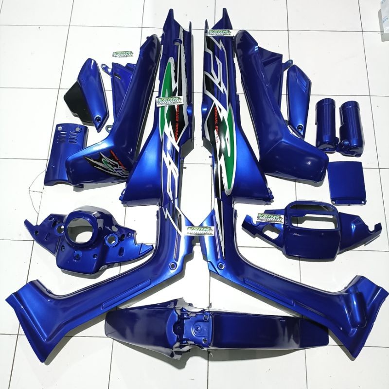 COVER BODY HALUS FULLSET BODI SET YAMAHA FORCE 1 FOZ 1 FOSWAN WARNA BIRU SE POSHWAN FORCE ONE