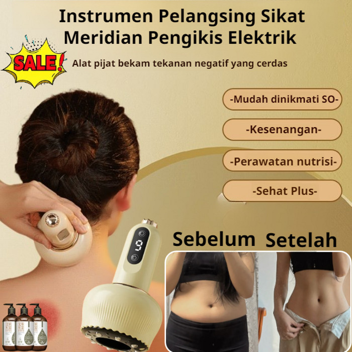 ⚡COD+Pengiriman 24 jam⚡Mesin Gosok Urat Nadi Listrik - Alat Pemangkas Badan 3 Mode, Anti Air & Lemak