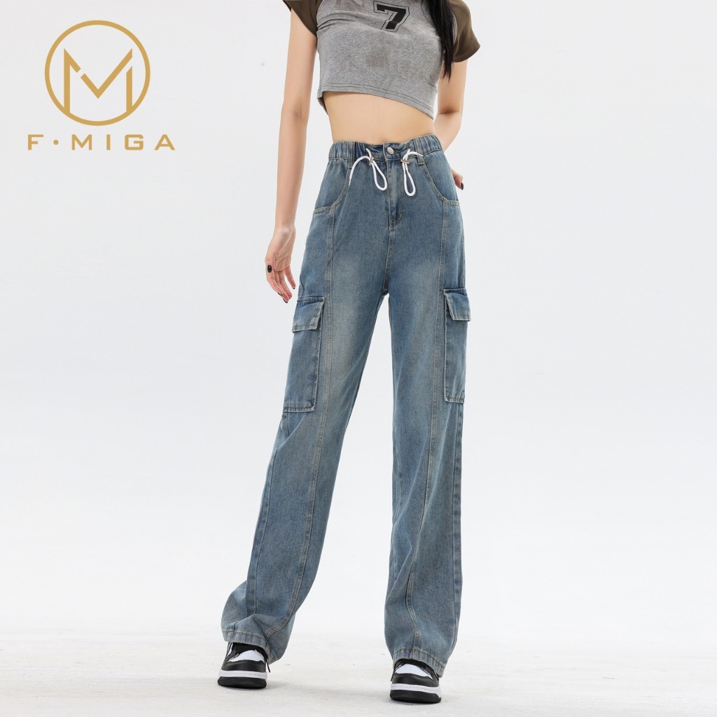 F·MIGA C45 Loose Jeans Cargo - Blue