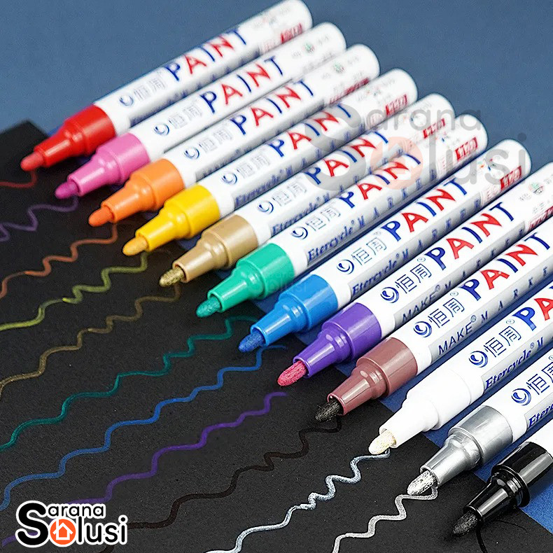 

Spidol Ban Permanen Waterproof Quick Dry Oil Base Marker 2mm