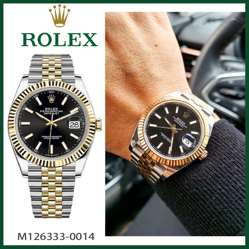 Rolex(Baru Dan Rolex 100% Asli) Seri Log Jam Tangan Terkenal Rolex Pria M126333-0014 Gerakan Otomati