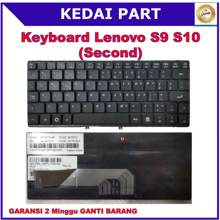 Keyboard Lenovo Ideapad S9 S9E S10 S10E M10 M10W (Second)