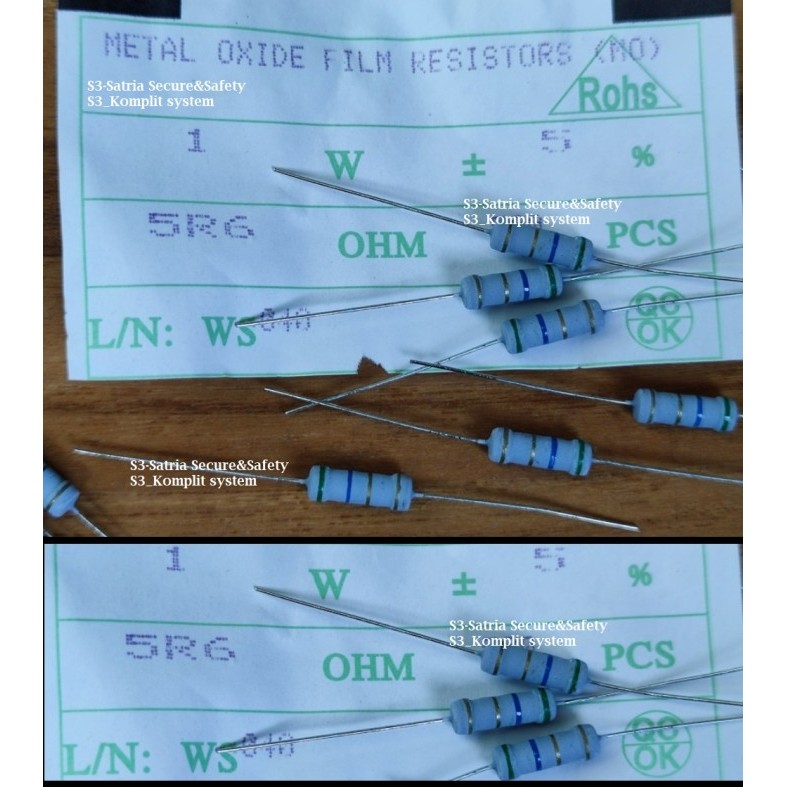 Resistor 1watt 1w 5R6 ohm 5R6ohm 5,6 5,6ohm 5.6 5.6ohm