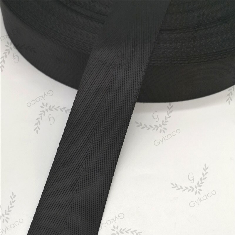 Accesories Tas Tali Bisban / Webbing Nylon TEBAL (HITAM) 4 cm (HALUS - IMPORT) - IMPORT