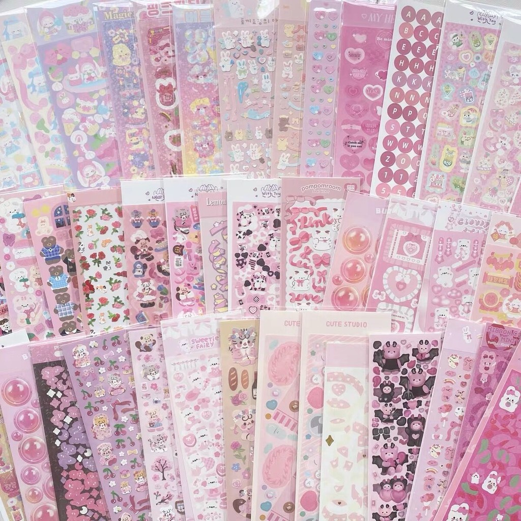 

MINKYS New Arrival 3pcs 6pcs Kawaii Bear Ribbon Laser Bling Stickers DIY Scrapbook Stickers Confetti Decoration DIY Photo Frame