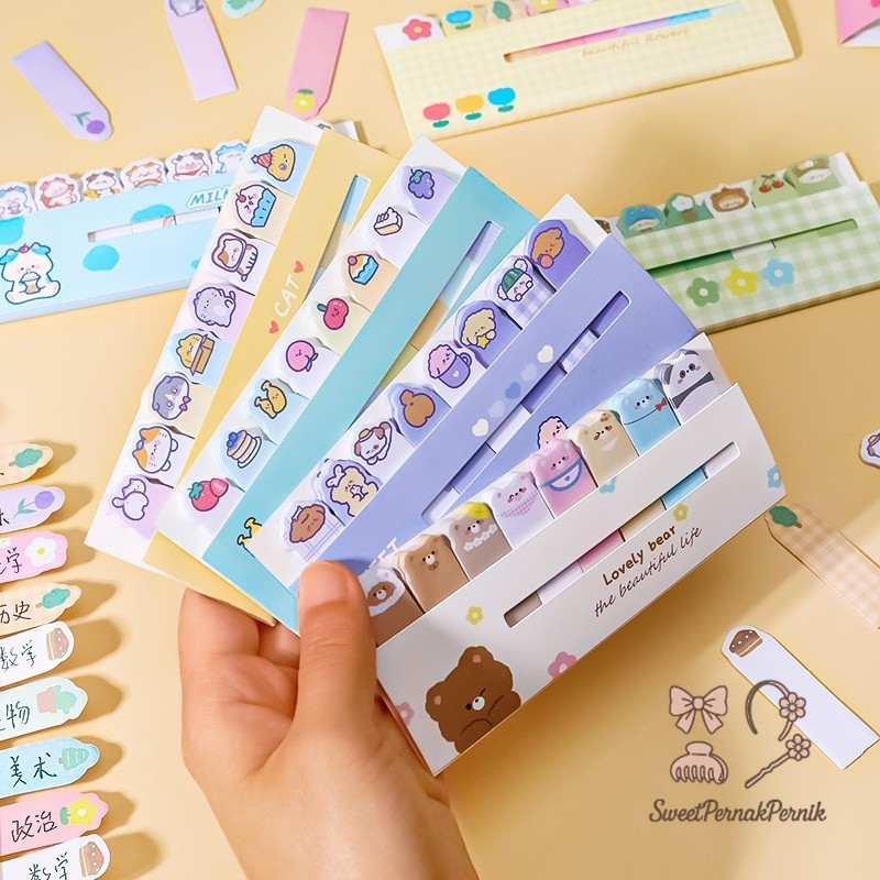 

Kertas Memo Tempel Karakter 8IN1 Tempelan Kertas Catatan 120 Lembar Pembatas Buku Karakter Hewan Lucu Penanda Buku Stationery Memo Pad Convenience Cute 8 IN 1