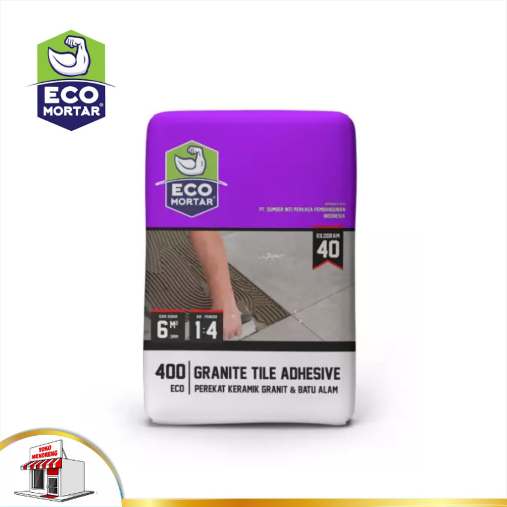 Semen Instan Eco Mortar 400 Perekat Keramik Granit Batu Alam Eco400