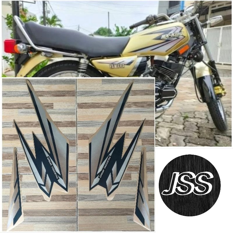 Striping Lis Sticker Standar Ori Yamaha RX-KING 2002 Gold silver Striping RX-King striping RX king