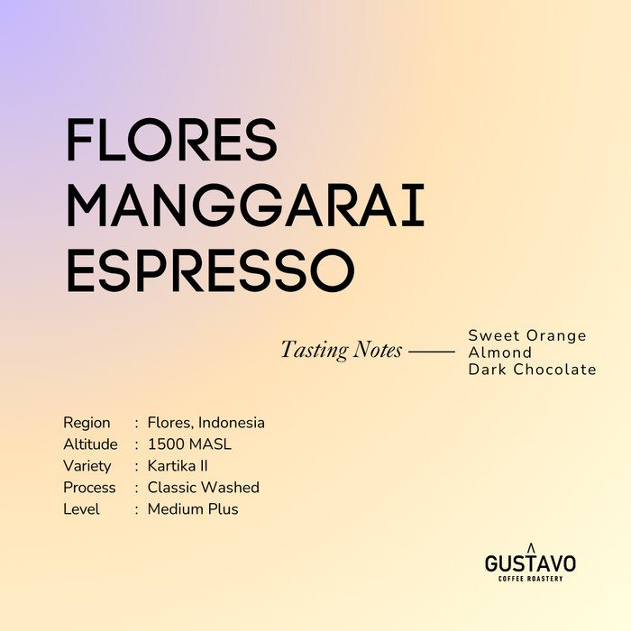 

Espresso Roast FLORES MANGGARAI (1 kg) Biji Kopi Arabika Gustavo