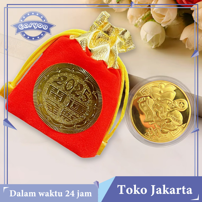 Feng Shui Koin Emas Souvenir Gold Coin Emas Koin Keberuntungan Koleksi