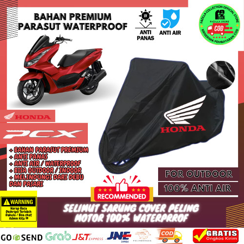 Cover Motor / Sarung Motor / Selimut Pelindung Motor Bahan Parasut 100% Anti Air Waterproof Varian L