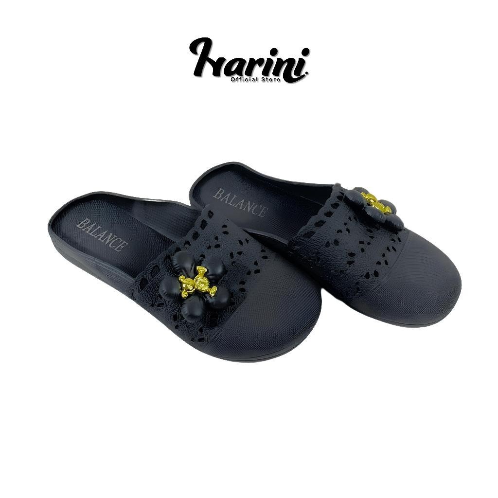 Sandal Slop Wanita Jelly Import – Motif Pita Flat Shoes Karet 2868