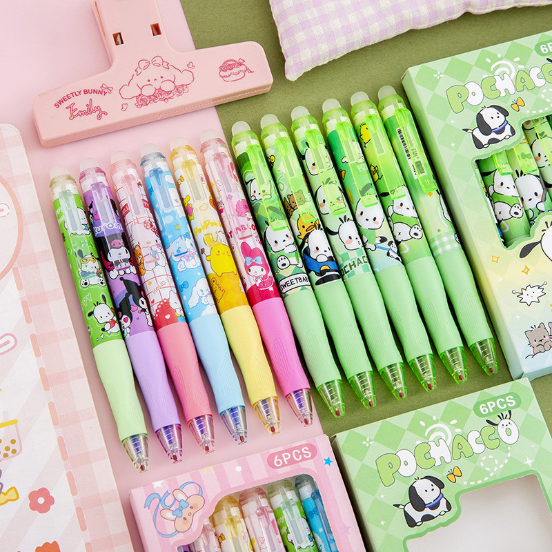 

VIRAL!! PULPEN GEL MEKANIK YANG DAPAT DIHAPUS ISI 6 PCS DALAM SATU SET KARAKTER KARTUN LUCU KAWAII