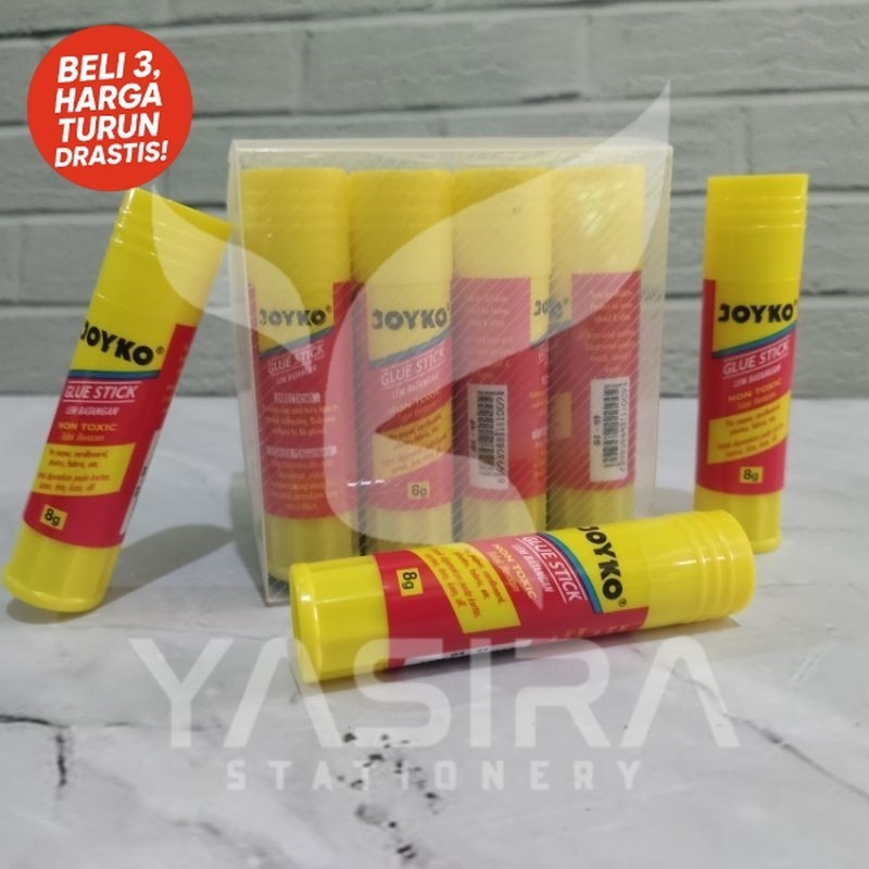 

12 PCS SATU LUSIN Glue Stick Joyko Lem Batangan Lem Stik Lem Putar Joyko