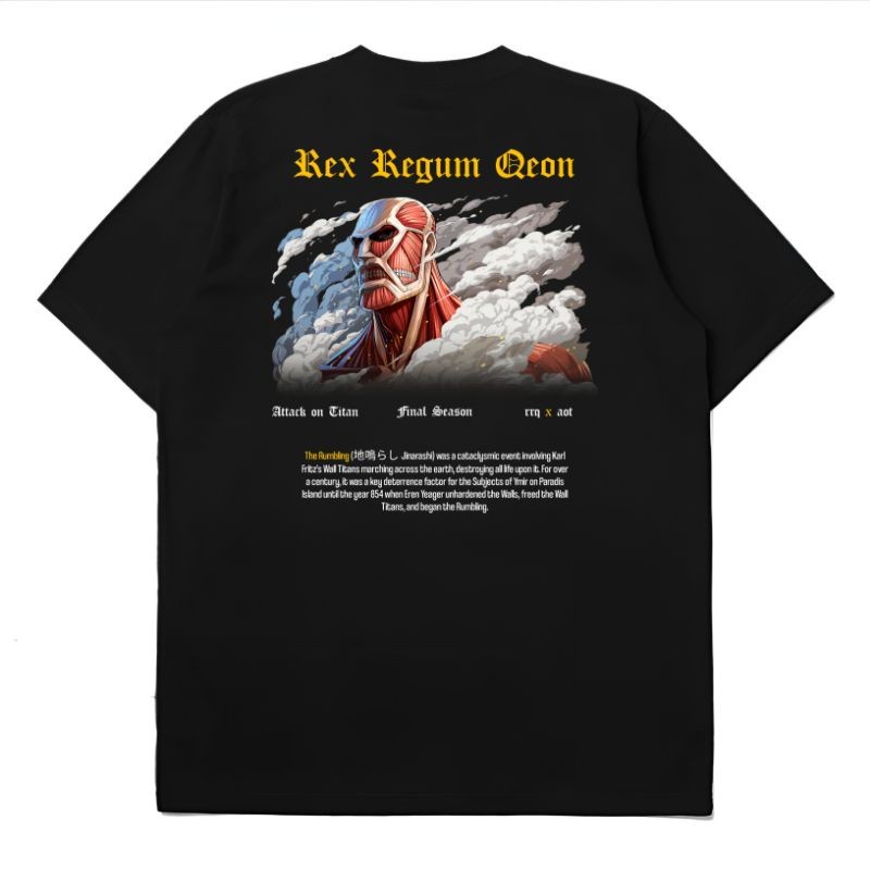 Kaos Baju Tshirt RRQ X Attack on Titan Rumbling Original High Quality premium