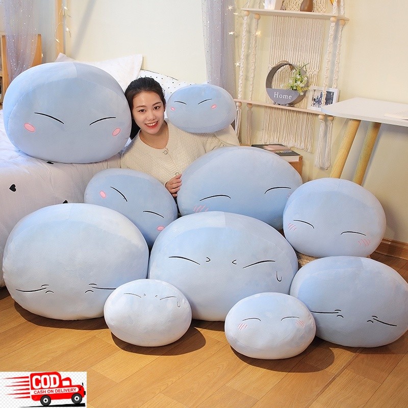 Boneka Bantal Tidur Karakter Kartun Rimuru Mainan Mewah Anime Jepang Hadiah Ulang Tahun Anak 30cm