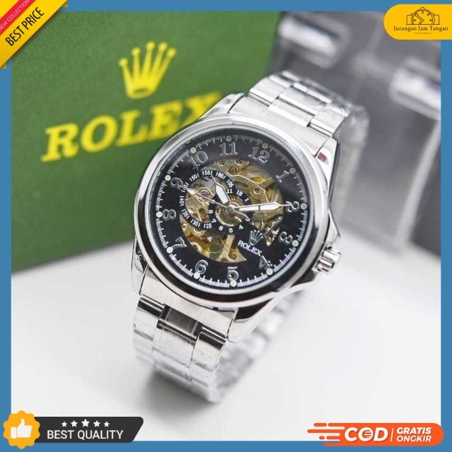 Jam Tangan Pria Sport Rolex Automatic HB 5200 Free Logam - Bisa Bayar Ditempat - COD - Grosir
