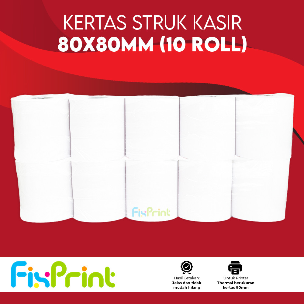 

Kertas Thermal Kasir 80x70mm 80x80mm Kertas Struk Continous Paper Roll 80x80mm 80x70mm New
