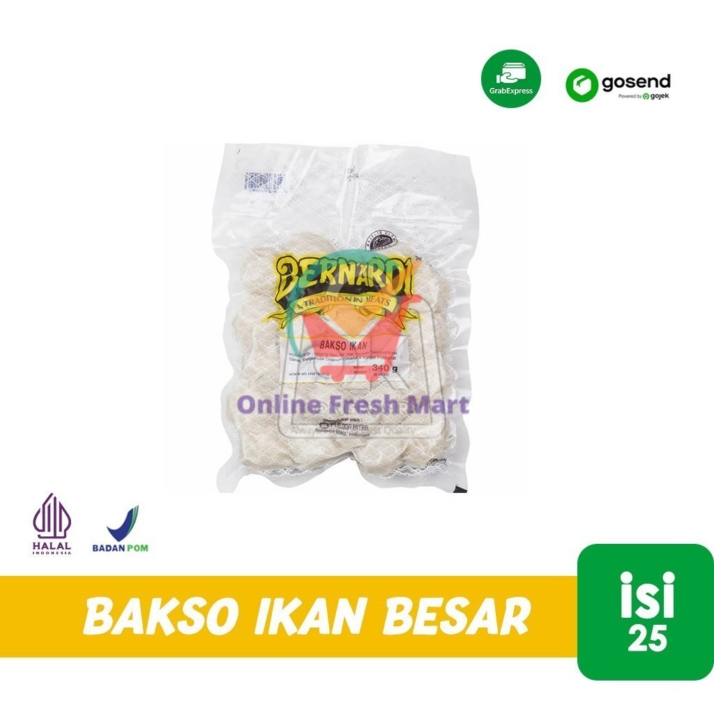 

Bakso Ikan Besar Bernardi isi 25 biji (1 pack) KHUSUS INSTANT - Online Fresh Mart Denpasar
