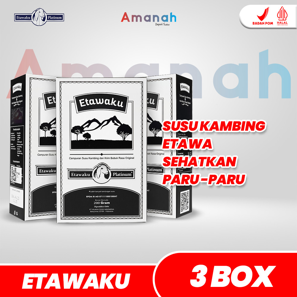 

Etawaku Platinum 3 Box Susu Kambing Solusi Masalah Paru Paru Sendi dan Tulang Original Asli