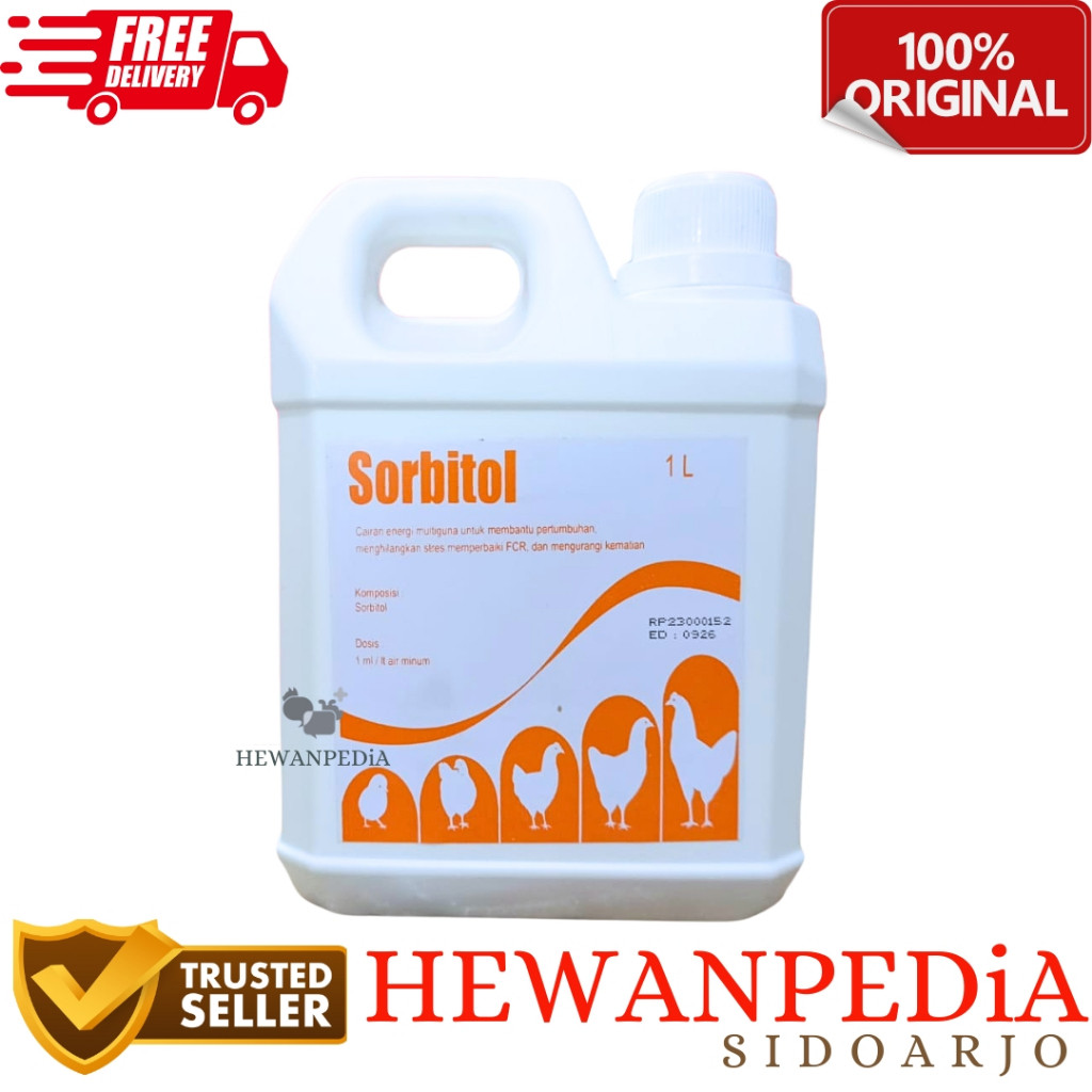 SORBITOL 1 L 1 LITER AGRINUSA Hewanpedia - Suplemen Penambah Energi Ayam Uggas DOC Hewanpedia Obat A