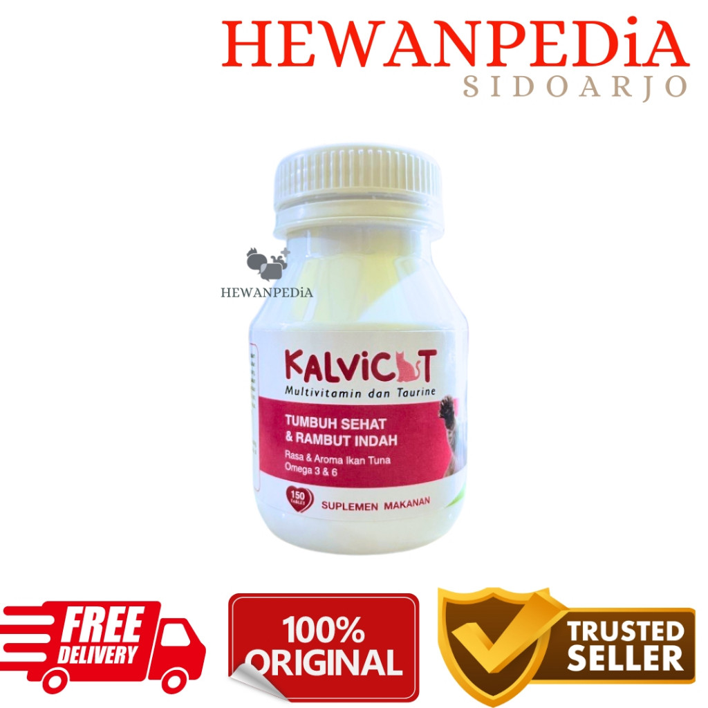 KALVICAT 1 TABLET MULTIVITAMIN & TAURINE Hewanpedia - multivitamin vitamin & taurin untuk kucing Hew