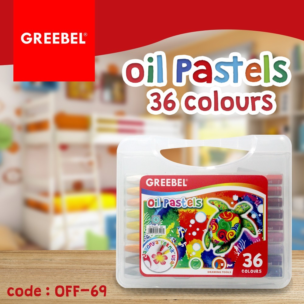 

GREEBEL 36 WARNA Crayon Oil Pastel Set 36 Color Alat Kesenian - OFF-69