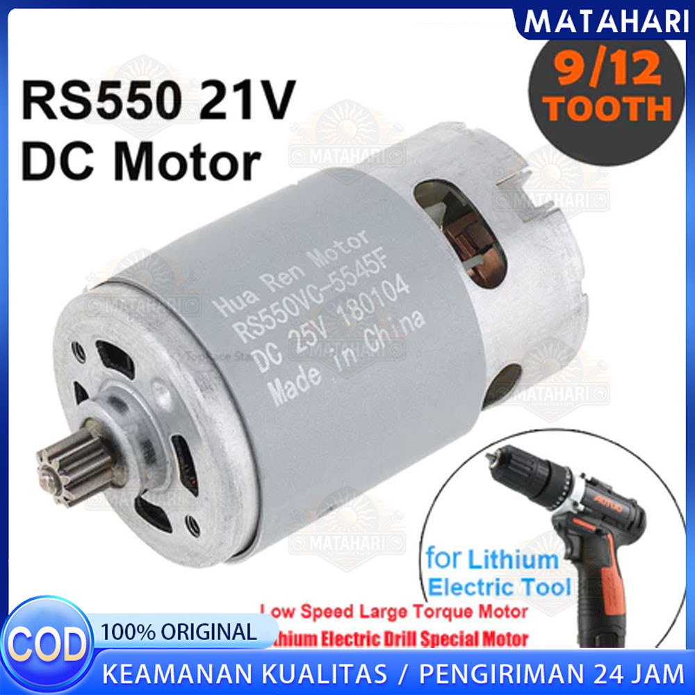 RS550 Motor Dinamo DC 12V 16,8V 21V 25V Motor RS-550 High speed Pengganti Bor Baterai Cordless/Rs550