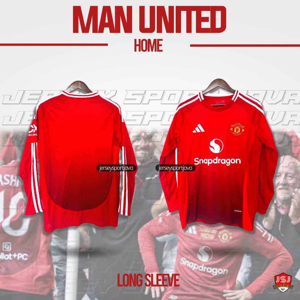 ( READY STOK ) JERSEY BAJU BOLA PRIA LENGAN PANJANG MU HOME 2024 2025 NEW GRADE ORI - IMPORT