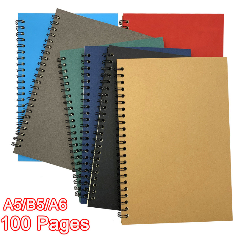 

A5 B5 A6 Spiral Notebook 50Sheets Journal Daily Weekly Planner Line Notebook Notepad For School Stationery Supplies