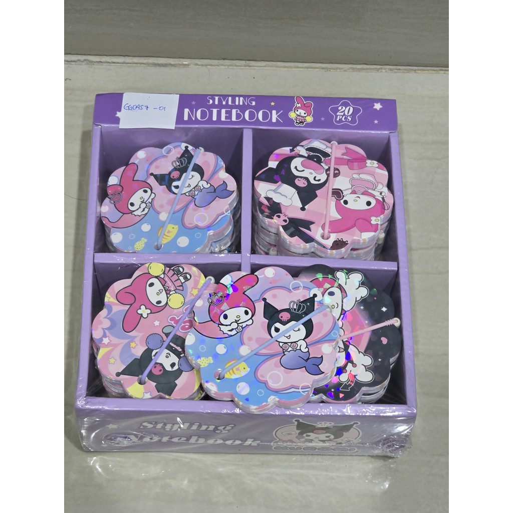 

(1pcs) Styling Notebook Sanrio Kertas Berwarna bisa diikat isi 60lembar - BC0457