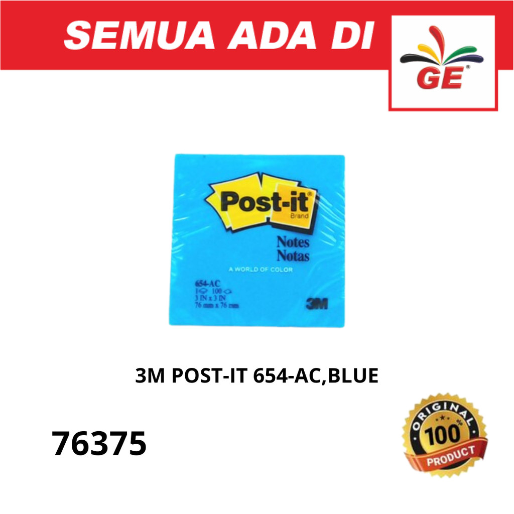 

POST-IT 3M 654-AC - Biru - 76375