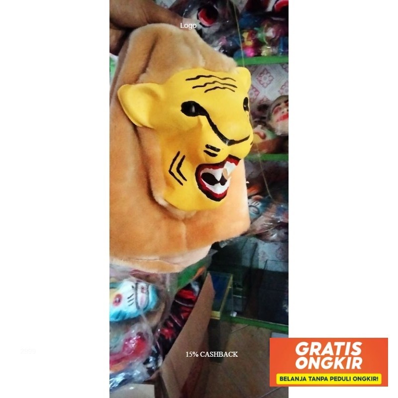 topeng singa harimau anak maupun dewasa
