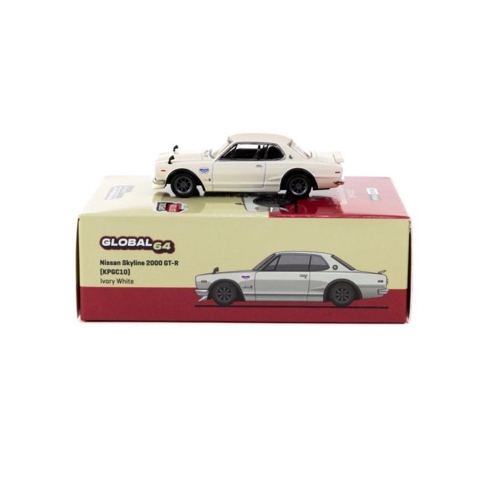 Diecast Tarmac Works 1/64 Nissan Skyline 2000GTR (KPGC10) Ivory White  Japan Special Edition  GLOBAL