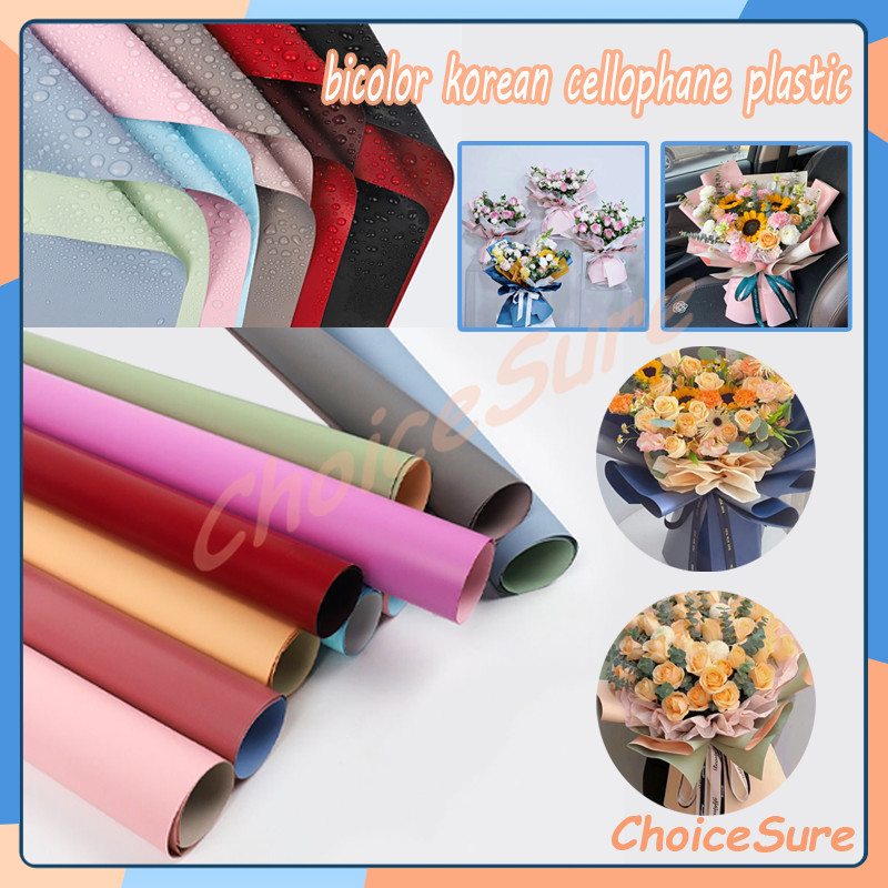 

flower wrapping paper/korea cellophane/bicolor korean cellophane plastic