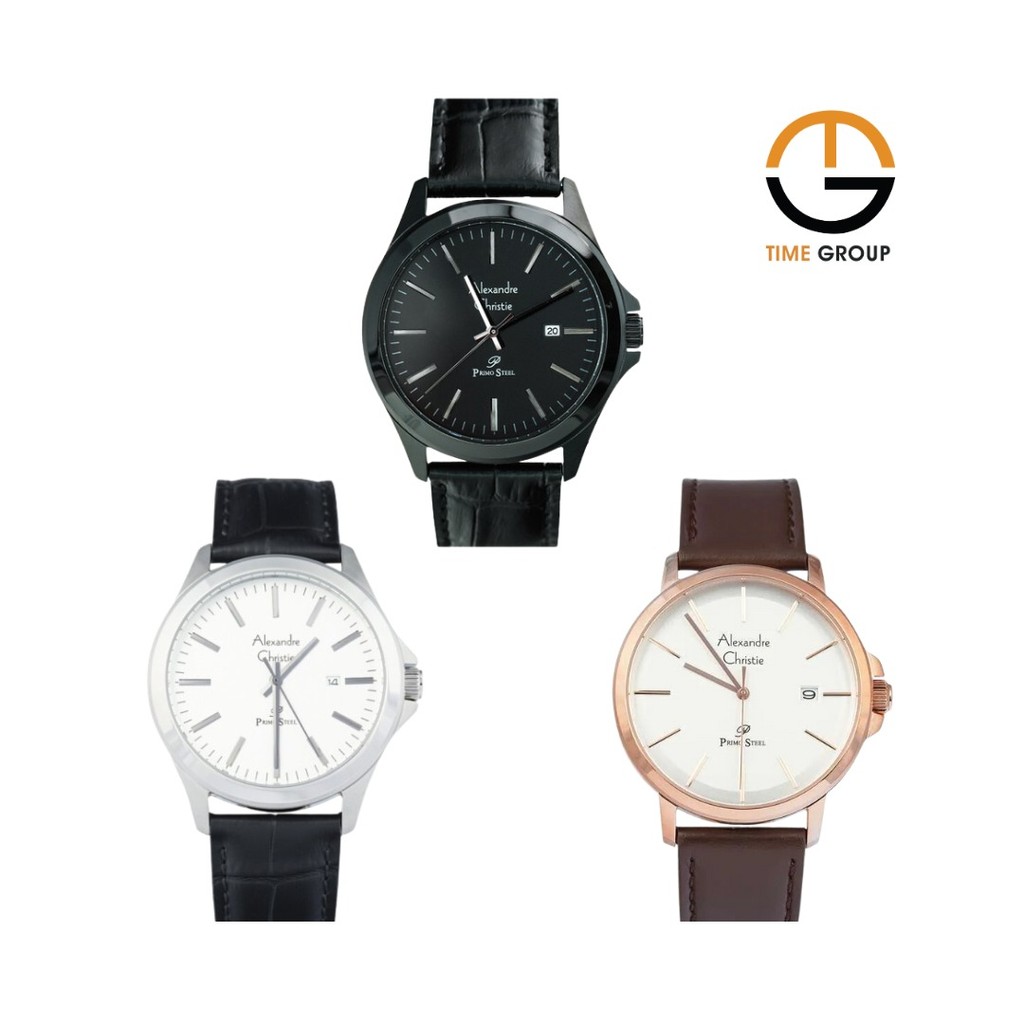 JAM TANGAN PRIA ALEXANDRE CHRISTIE AC1026 AC 1026 MDL ANALOG LEATHER STRAP ORIGINAL
