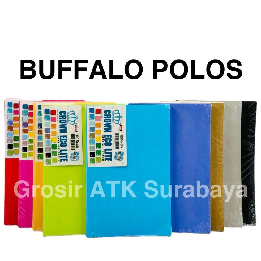 

( StaWorld / DAPAT 1 PAK ) Cover Sampul Jilid Bufalo BC Folio Berbagai Warna Polos Folio F4