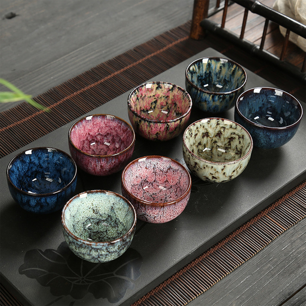 60ml Ceramic Tea Cup Espresso Coffee Colorful Chinese Ceramic Tea Cups for Tea Coffee Wine Beer Hot 
