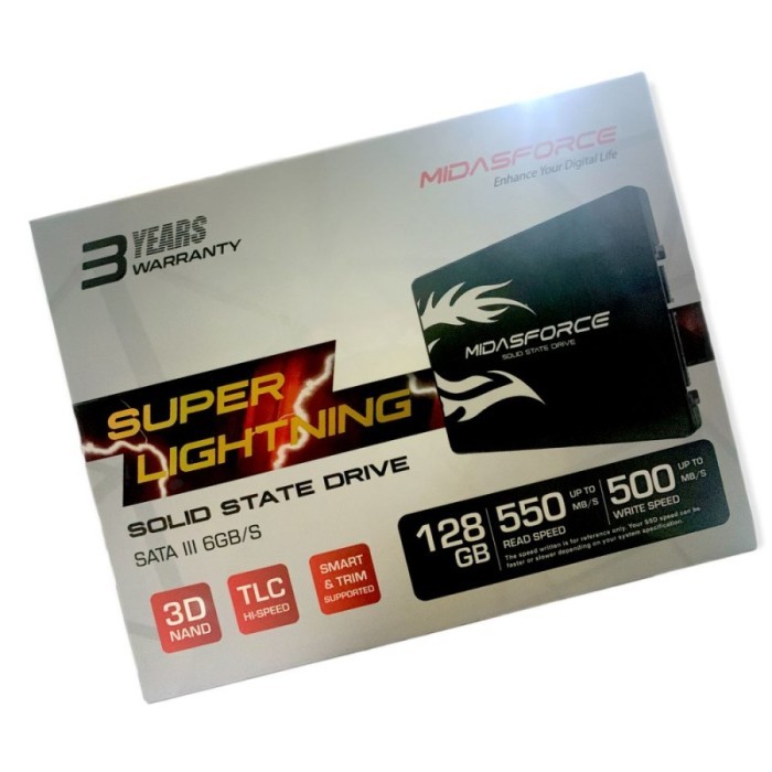 SSD Midasforce Laptop Thinkpad X240 X250 X260 Super Lightning SATA  - SSD 128GB